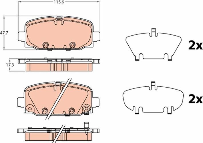 Тормозные колодки TRW. Артикул GDB2321