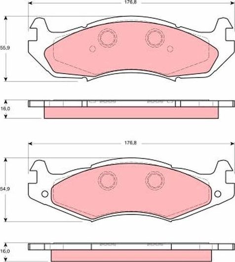 Тормозные колодки TRW передние/задние для Hummer H1 1992-1996. Артикул GDB1207