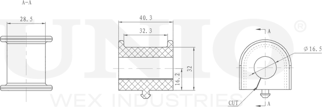 Втулка стабилизатора (Unio). Артикул RMP-10129