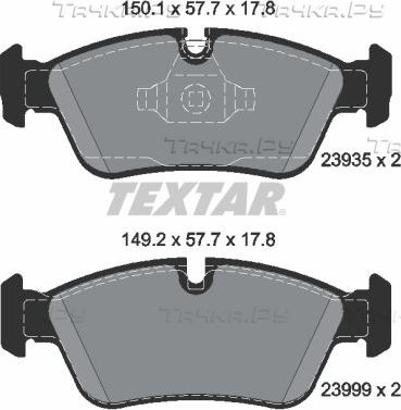 Тормозные колодки Textar Q+. Артикул 2393501