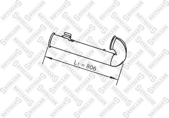 Глушитель Stellox задний для DAF XF 95 2002-2006. Артикул 82-03788-SX