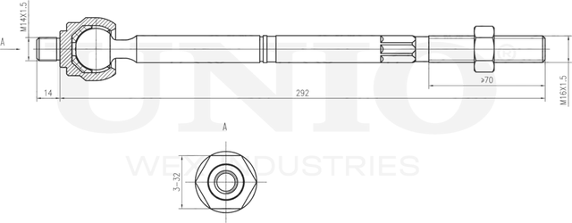 Тяга рулевая (Unio). Артикул SSP-30020