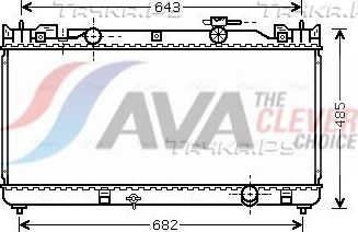 Радиатор охлаждения двигателя AVA для Toyota Camry 30 (V30, XV30) 2001-2006. Артикул TO2341