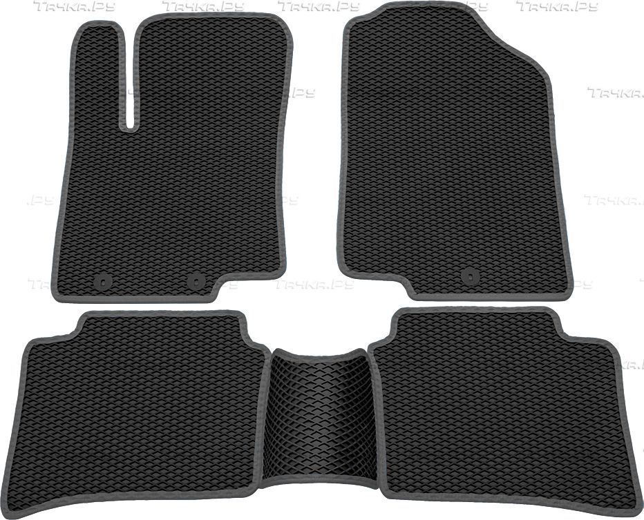 Коврики Rezkon EVA для салона Kia Rio III 2011-2017 Серый кант. Артикул 9021020202