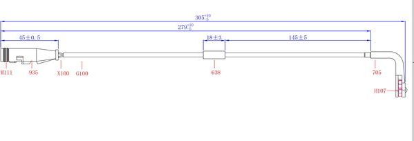 Датчик износа тормозных колодок  Sangsin Hi-Q. Артикул SWS4500