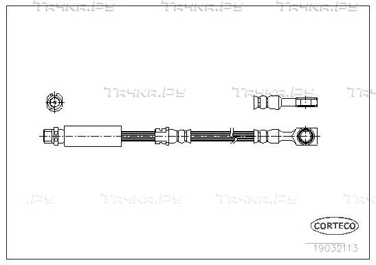 Тормозной шланг Corteco передний передний для Opel Signum I 2003-2008. Артикул 19032113
