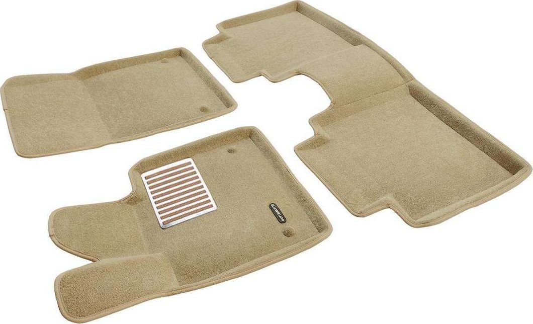 Коврики текстильные Euromat 3D Lux для салона Voyah Free 2021-2026 БЕЖЕВЫЕ. Артикул EM3D-005700T