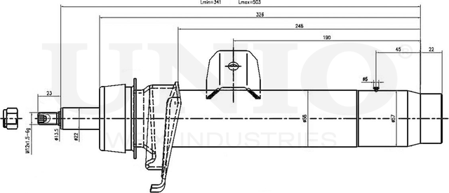Амортизатор подвески (Unio). Артикул SAB-10333