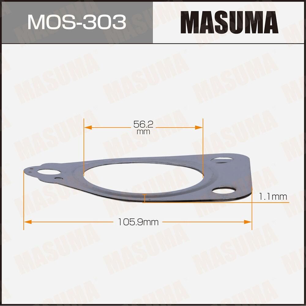 Прокладки глушителя MASUMA, 56.2x105.9x1.1. Артикул MOS303