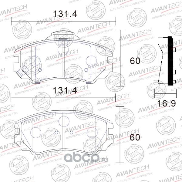 Колодки тормозные (Avantech). Артикул AV118