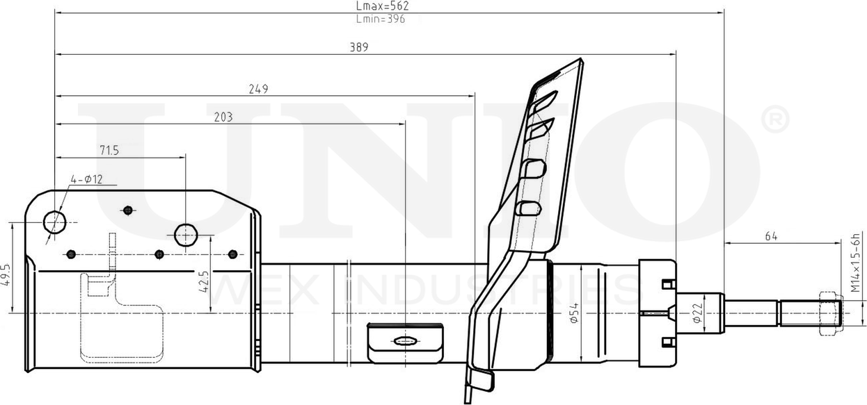 Амортизатор подвески (Unio). Артикул SAB-10310