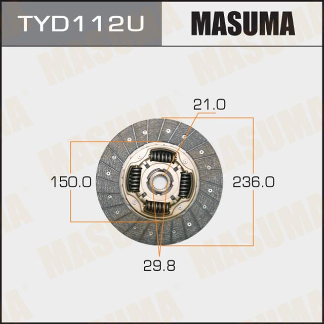Диск сцепления Masuma для Toyota Celica VI (T200) 1994-1999. Артикул TYD112U