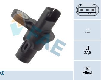 Датчик положения коленвала FAE для BMW 3 V (E90/E91/E92/E93) 2004-2013. Артикул 79382