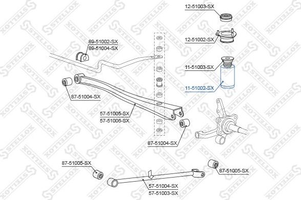 Пыльник амортизатора (стойки) Stellox. Артикул 11-51002-SX