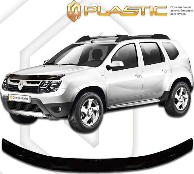 Дефлектор СА Пластик для капота (Classic черный) Renault Duster I рестайлинг 2015-2020. Артикул 2010010112066