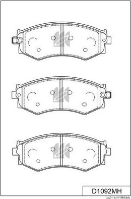 Тормозные колодки MK Kashiyama. Артикул D1092MH