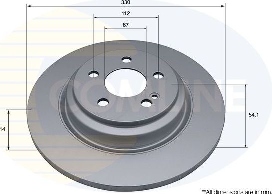Тормозной диск Comline COATED. Артикул ADC5111V