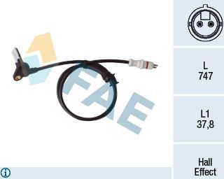 Датчик ABS FAE задний правый для Renault Kangoo I 1997-2009. Артикул 78413