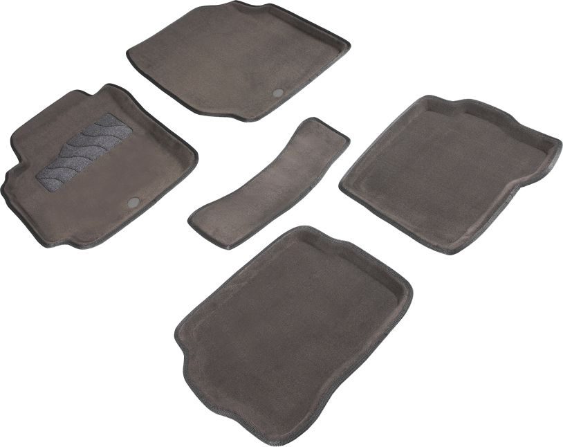 Коврики Seintex 3D ворсовые для салона Nissan Almera 2007-2026 СЕРЫЕ. Артикул 71728