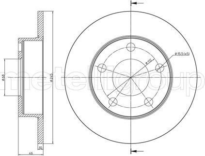 Тормозной диск Trusting. Артикул DF154