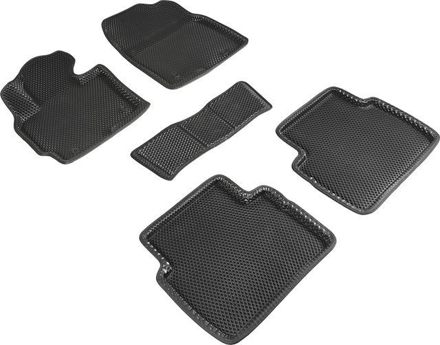 Коврики Seintex 3D EVA Ромб для салона Mazda CX-5 I 2012-2017 ЧЕРНЫЕ. Артикул 95312