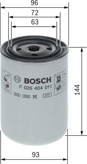 Фильтр охлаждающей жидкости Bosch. Артикул F 026 404 011