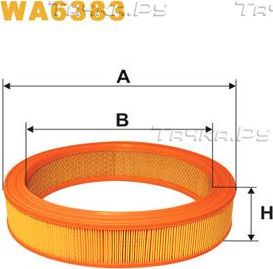 Воздушный фильтр WIX Filters для Audi 80 II (B1) 1972-1978. Артикул WA6383