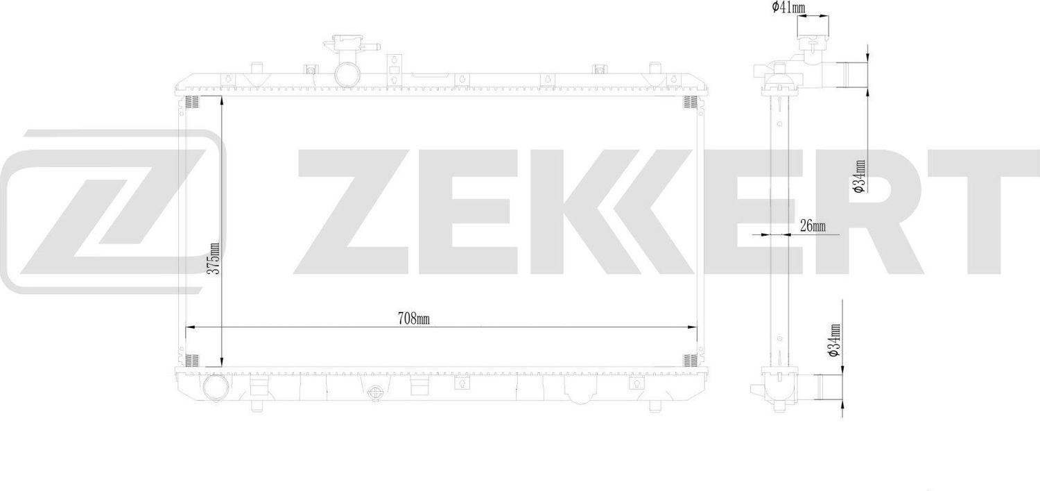 Радиатор охлаждения двигателя Zekkert (алюминий). Артикул MK-1679