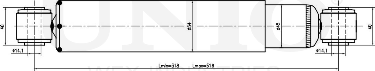 Амортизатор подвески (Unio). Артикул SAB-10570
