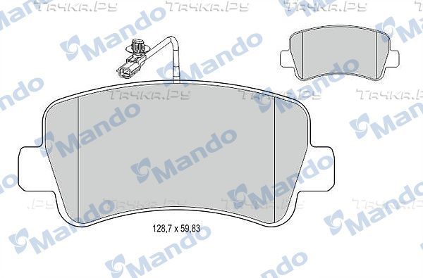 Тормозные колодки Mando. Артикул MBF015044