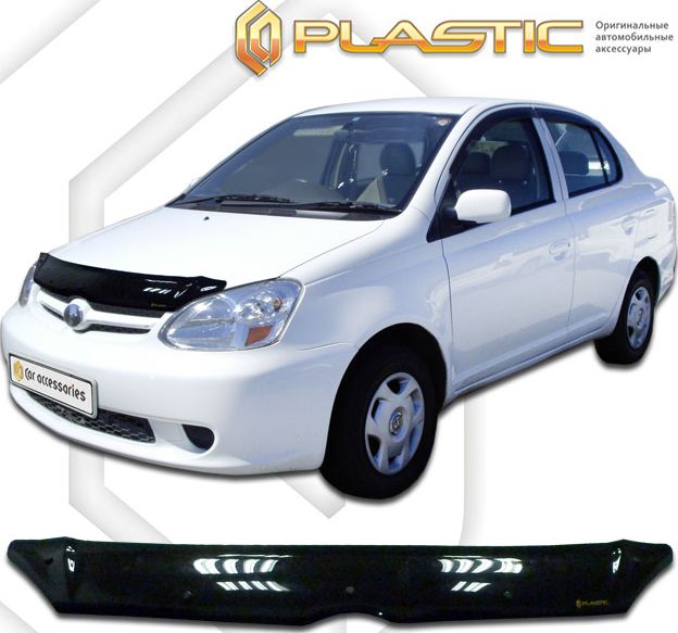 Дефлектор СА Пластик для капота (Classic черный) Toyota Platz 2002-2005. Артикул 2010010101930