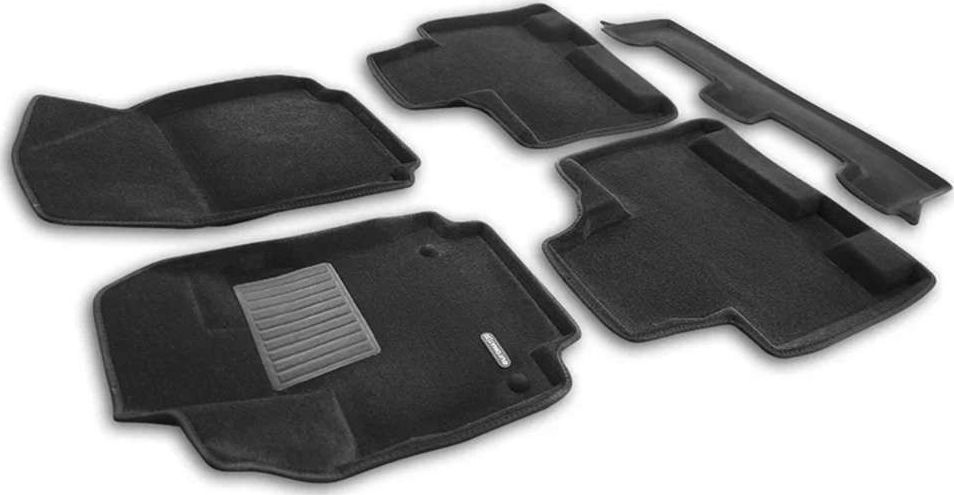 Коврики текстильные Euromat 3D Business для салона Geely Okavango (3-ряд) 2024-2026. Артикул EMC3D-001415