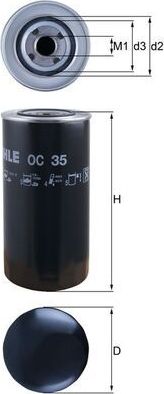 Масляный фильтр Mahle. Артикул OC 35