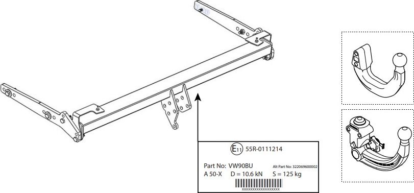 Фаркоп Westfalia для Audi Q3 (F3) 2018-2026. Артикул 322069600001
