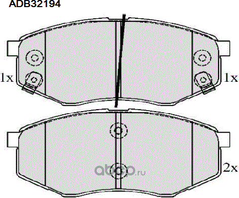 Колодки тормозные дисковые (Allied Nippon). Артикул ADB32194