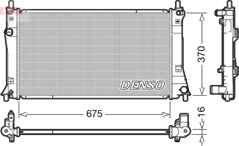 Радиатор охлаждения двигателя Denso. Артикул DRM44035