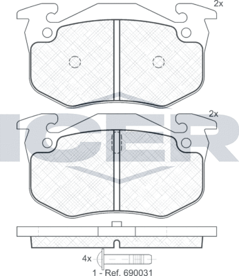 Тормозные колодки Icer. Артикул 180929