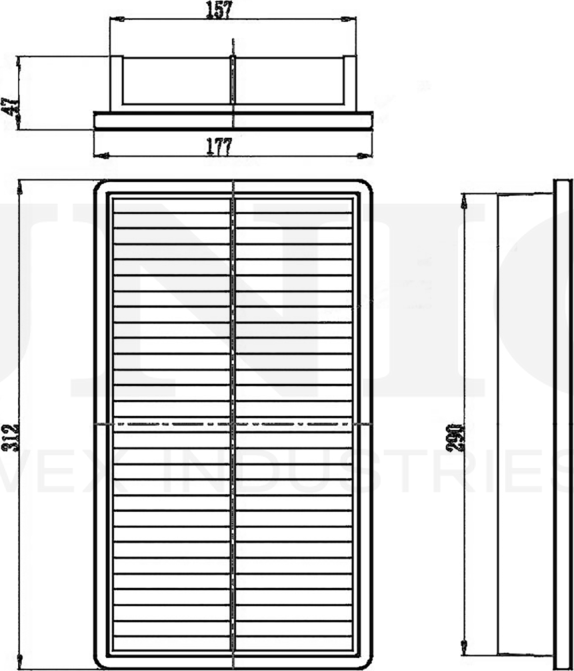 Фильтр воздушный (Unio). Артикул FLT-10186