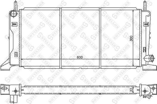 Радиатор охлаждения двигателя Stellox. Артикул 10-25086-SX