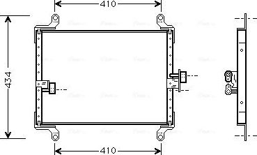 Радиатор кондиционера (конденсатор) AVA (алюминий). Артикул FT5206