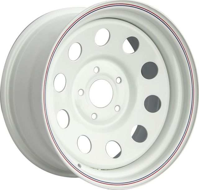 Колёсный диск OFF-ROAD Wheels усиленный стальной белый 5х127 5х8R17 d75 ET-0 для Jeep Wrangler TJ 1997-2006. Артикул 1780-52775WH-0