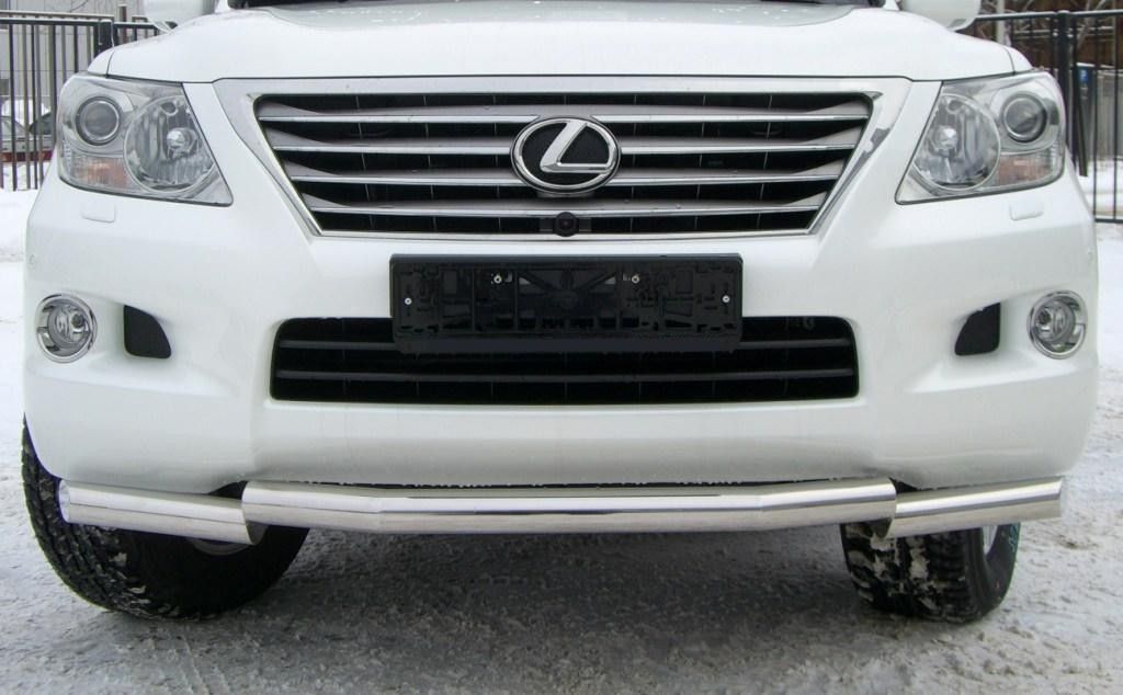 Защита RusStal переднего бампера d70 ступень для Lexus LX 570 2007-2012. Артикул LLZ-000264