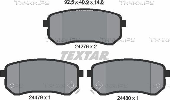 Тормозные колодки Textar. Артикул 2427601