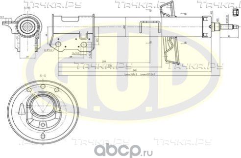 Амортизатор G.U.D. передний правый для Opel Astra G 1998-2009. Артикул GSA334846