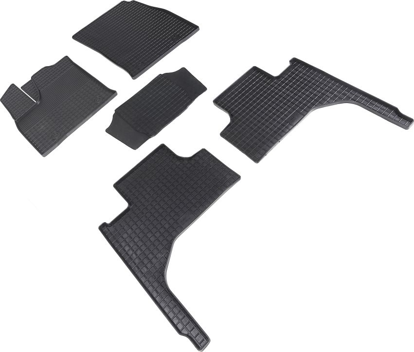 Коврики резиновые Seintex с узором сетка для салона Toyota Land Cruiser 300 2021-2026. Артикул 96635