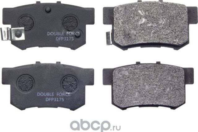 Комплект тормозных колодок задних (Double Force) Double Force. Артикул DFP3175
