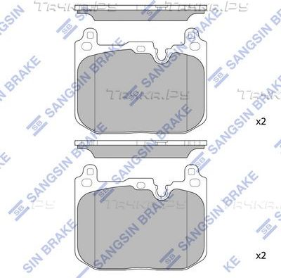 Тормозные колодки Sangsin Hi-Q. Артикул SP4126A