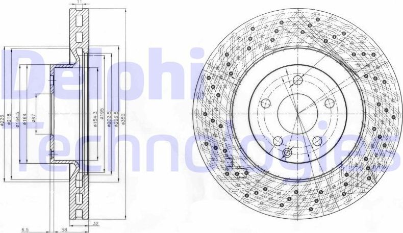 Тормозной диск Delphi. Артикул BG9057