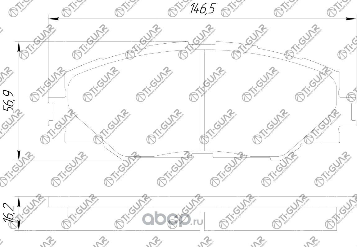 Тормозные колодки (TI-Guar). Артикул TG714C