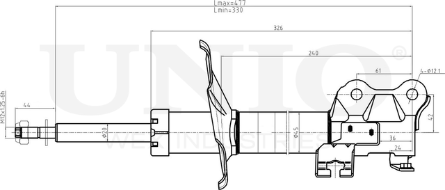 Амортизатор подвески (Unio). Артикул SAB-10110